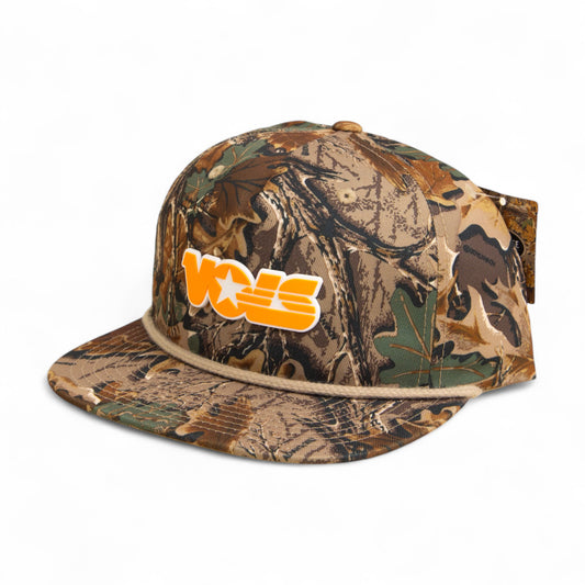 Tennessee Volunteers Retro VOLS Star Orange 3D Umpqua Rope Hat- Realtree Advantage/ Khaki