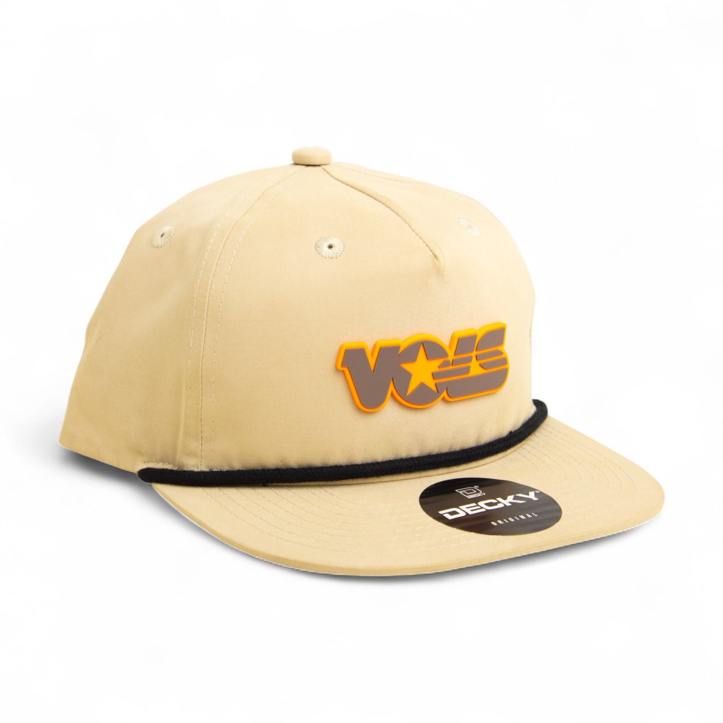 Tennessee Volunteers Retro VOLS Star Charcoal 3D Classic Rope Hat- Birch/ Black