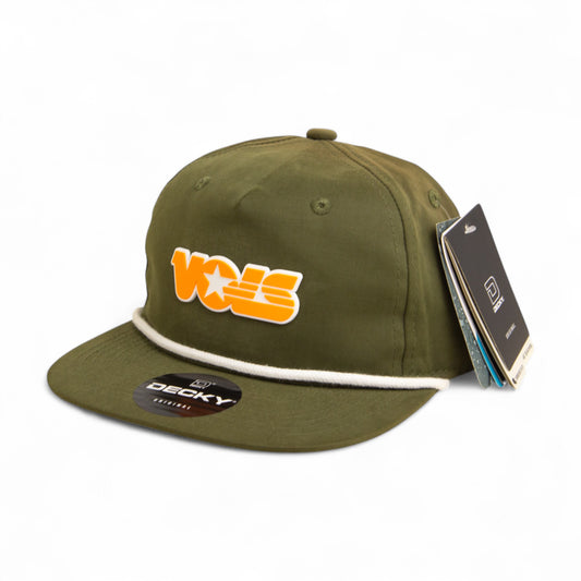 Tennessee Volunteers Retro VOLS Star Orange 3D Classic Rope Hat- Olive/ White