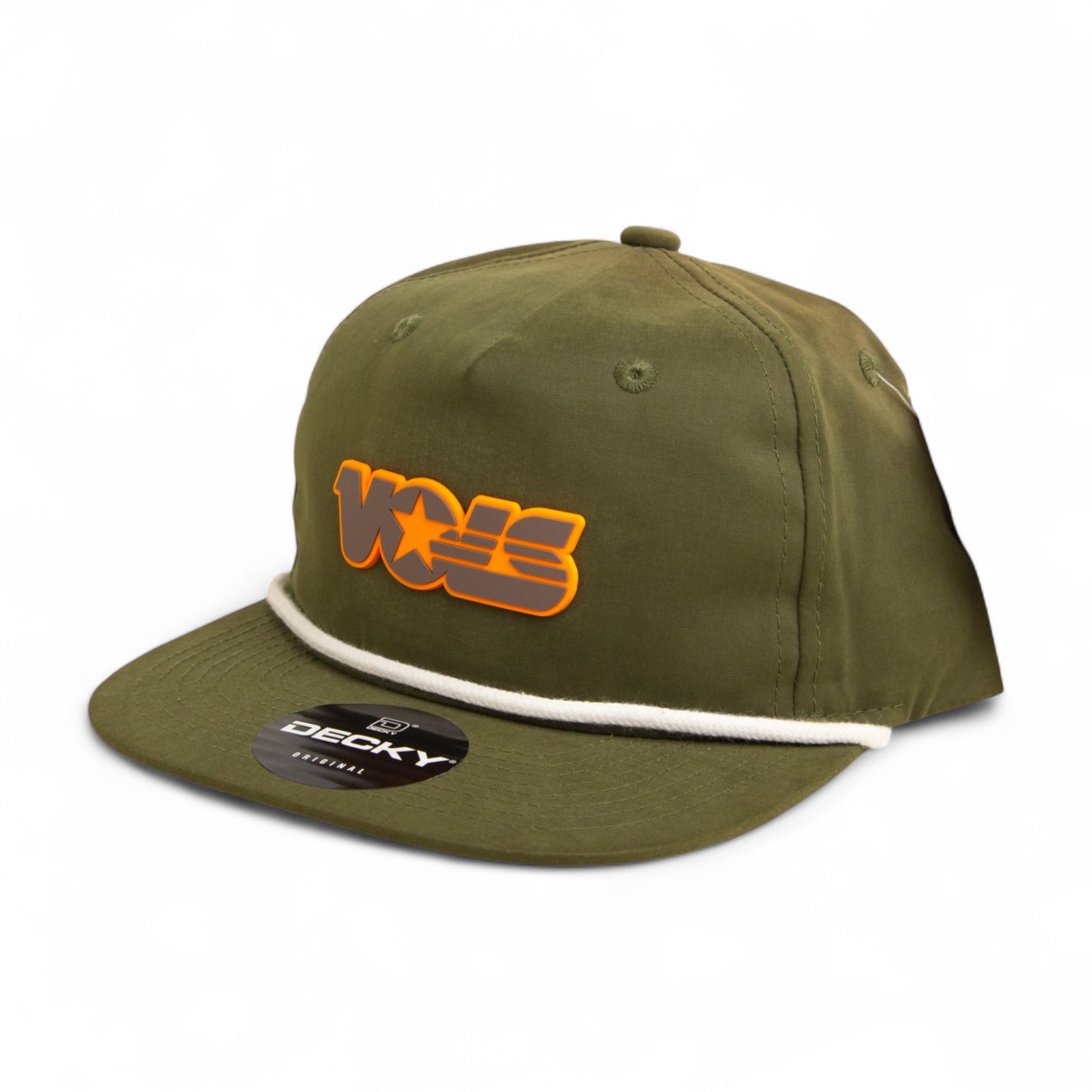 Tennessee Volunteers Retro VOLS Star Charcoal 3D Classic Rope Hat- Olive/ White