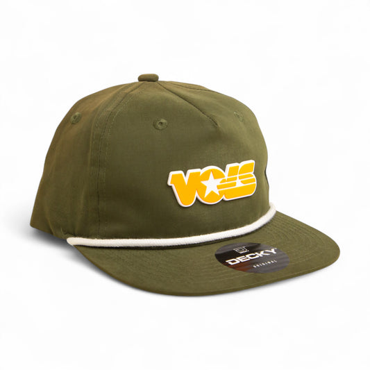 Tennessee Volunteers Retro VOLS Star Orange 3D Classic Rope Hat- Olive/ White