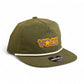 Tennessee Volunteers Retro VOLS Star Charcoal 3D Classic Rope Hat- Olive/ White