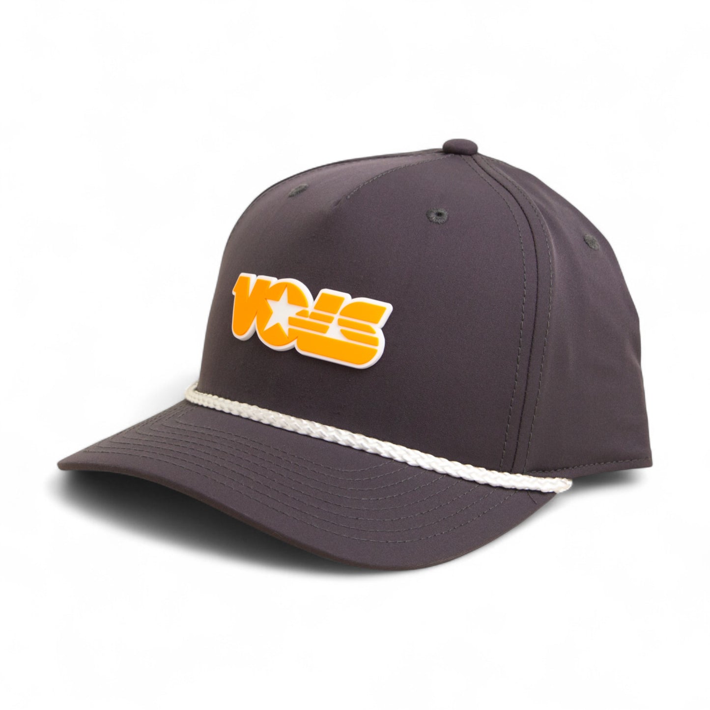 Tennessee Volunteers Retro VOLS Star Orange 3D Five Panel Classic Rope Hat- Charcoal/ White