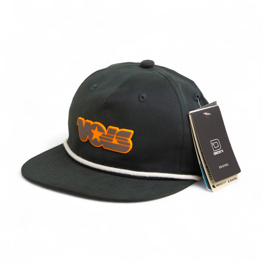 Tennessee Volunteers Retro VOLS Star Charcoal 3D Classic Rope Hat- Charcoal/ White