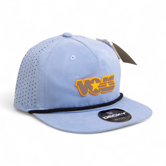 Tennessee Volunteers Retro VOLS Star Charcoal 3D Perforated Rope Hat- Sky/ Black