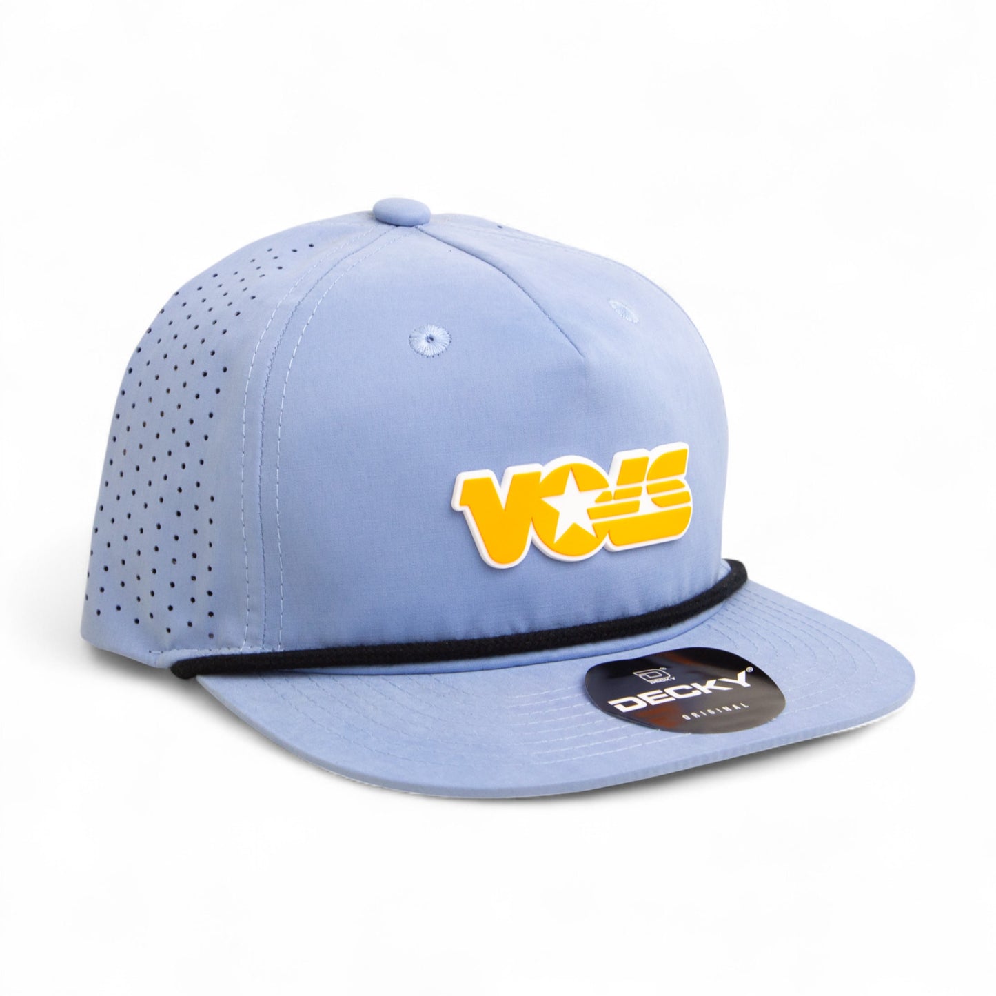 Tennessee Volunteers Retro VOLS Star Orange 3D Perforated Rope Hat- Sky/ Black