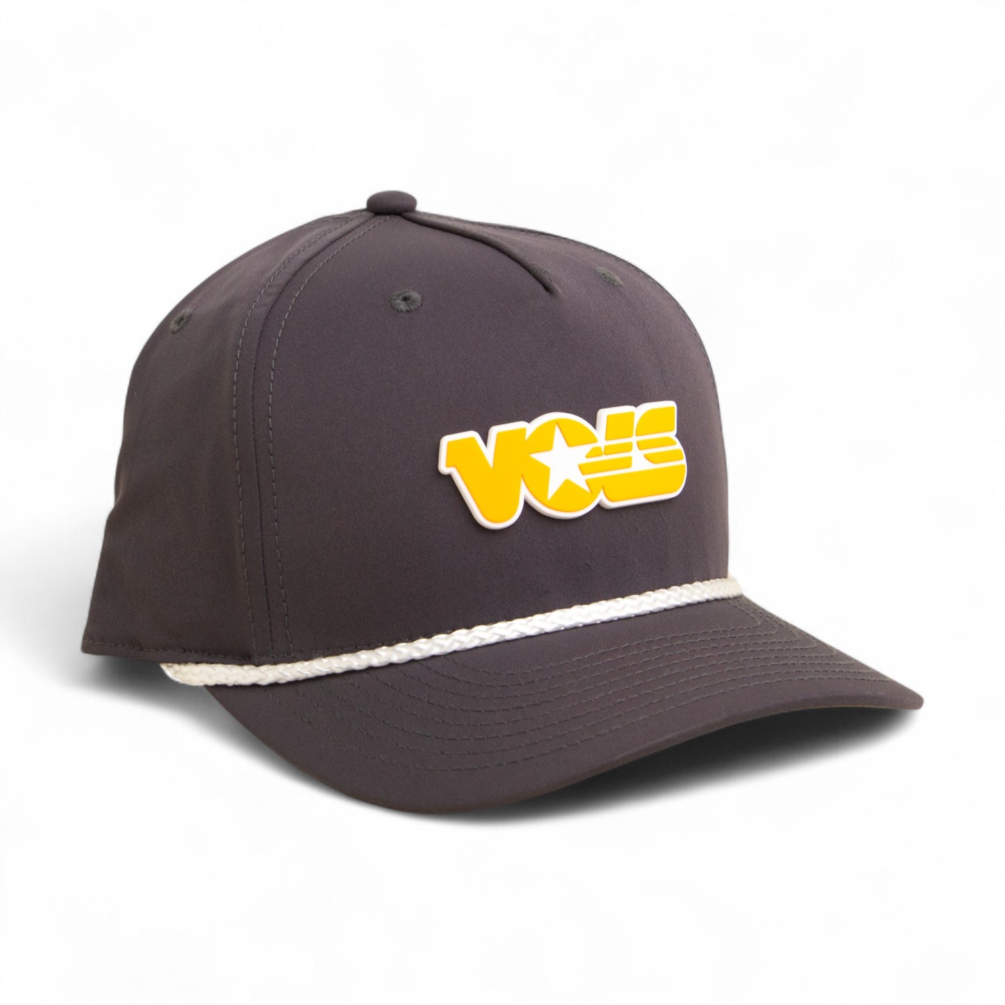 Tennessee Volunteers Retro VOLS Star Orange 3D Five Panel Classic Rope Hat- Charcoal/ White