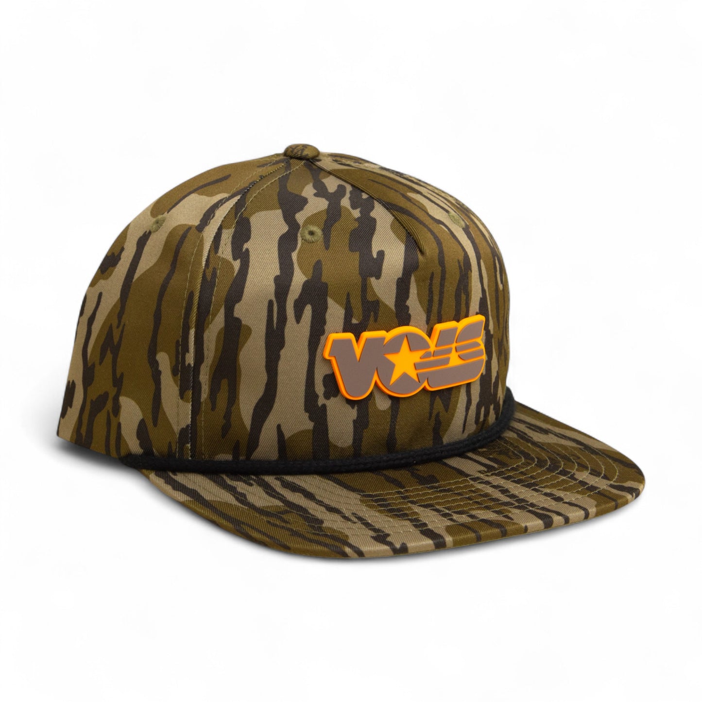 Tennessee Volunteers Retro VOLS Star Charcoal 3D Umpqua Rope Hat- Mossy Oak Bottomland/ Black