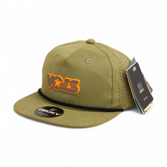 Tennessee Volunteers Retro VOLS Star Charcoal 3D Perforated Rope Hat- Loden/ Black