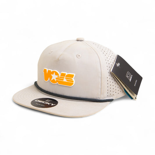 Tennessee Volunteers Retro VOLS Star Orange 3D Perforated Rope Hat- Grey/ Charcoal