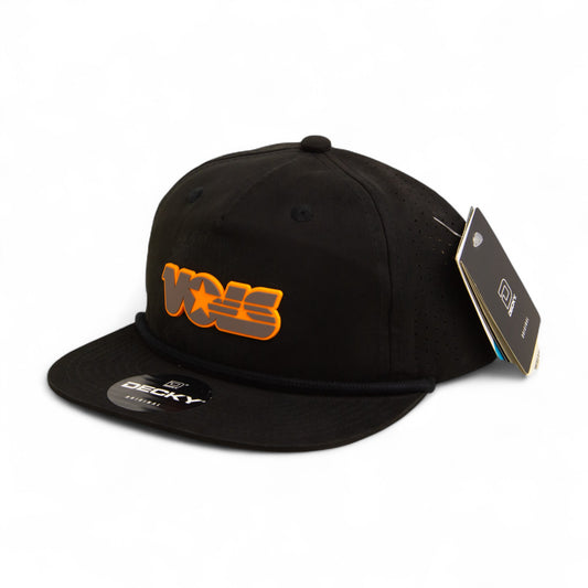Tennessee Volunteers Retro VOLS Star Charcoal 3D Perforated Rope Hat- Black