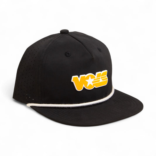 Tennessee Volunteers Retro VOLS Star Orange 3D Perforated Rope Hat- Black/ White