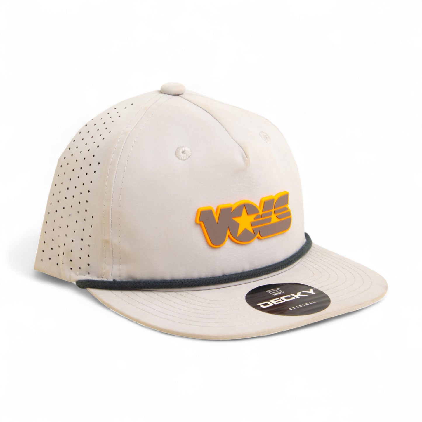 Tennessee Volunteers Retro VOLS Star Charcoal 3D Perforated Rope Hat- Grey/ Charcoal