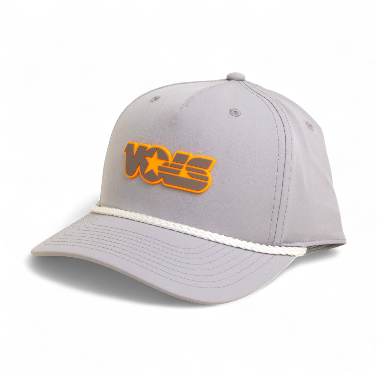 Tennessee Volunteers Retro VOLS Star Charcoal 3D Five Panel Classic Rope Hat- Grey/ White