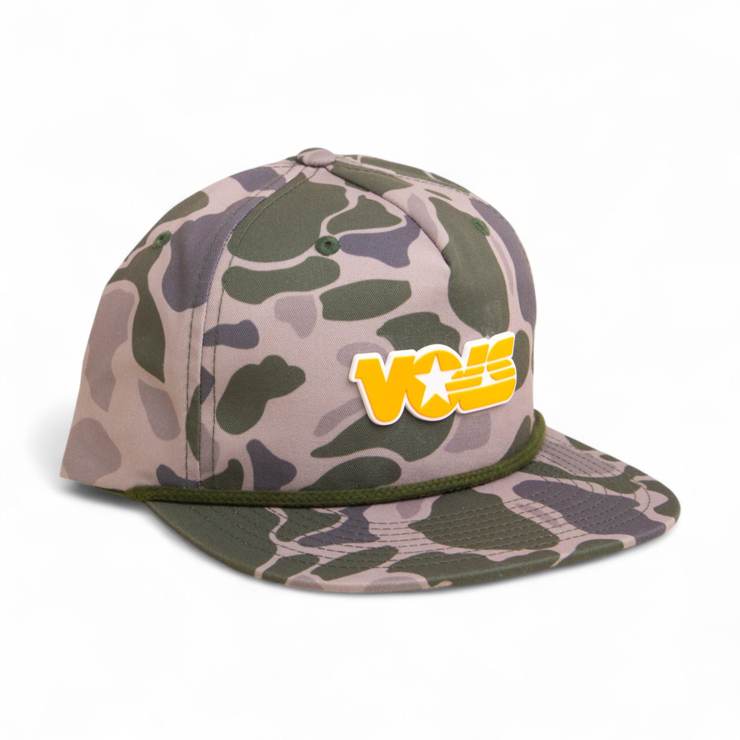Tennessee Volunteers Retro VOLS Star Orange 3D Umpqua Rope Hat- Marsh Duck Camo/ Olive Green