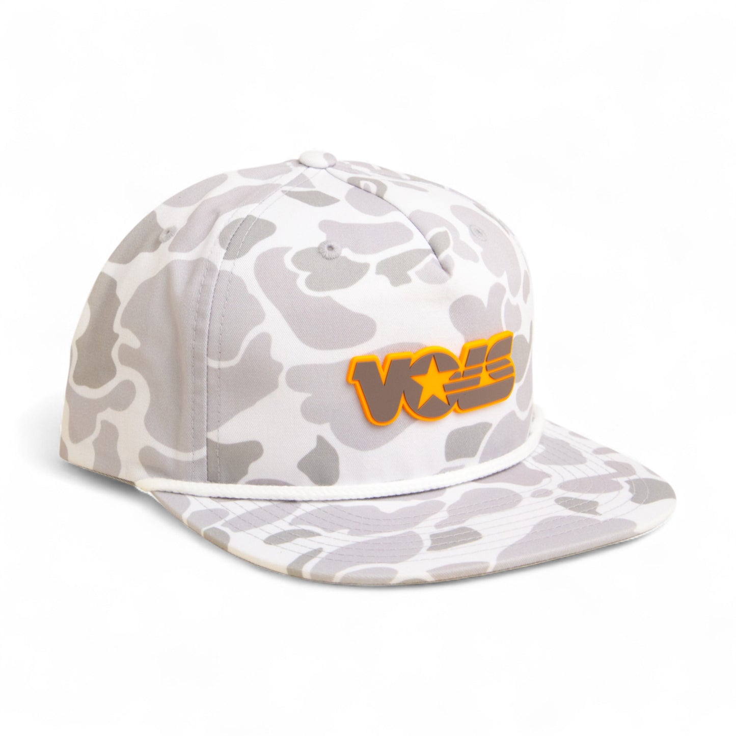 Tennessee Volunteers Retro VOLS Star Charcoal 3D Umpqua Rope Hat- Blizzard Duck Camo/ White