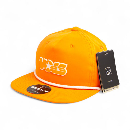 Tennessee Volunteers Retro VOLS Star Orange 3D Classic Rope Hat- Orange/ White