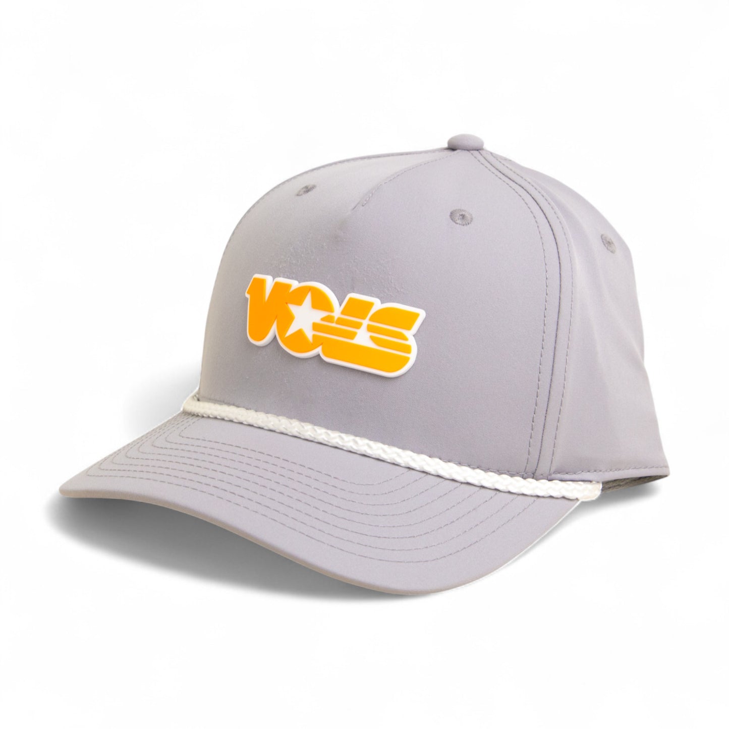 Tennessee Volunteers Retro VOLS Star Orange 3D Five Panel Classic Rope Hat- Grey/ White