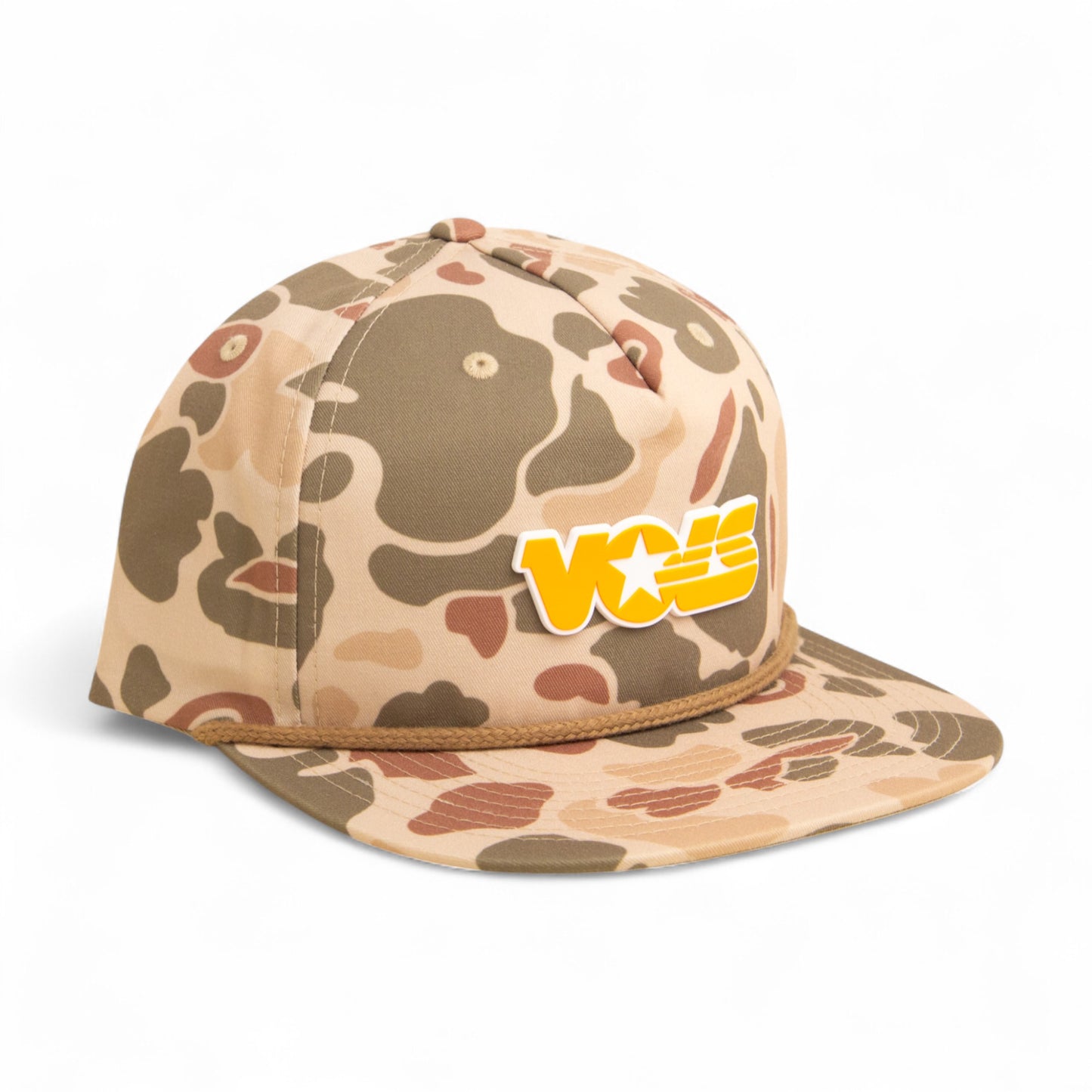 Tennessee Volunteers Retro VOLS Star Orange 3D Umpqua Rope Hat- Harvest Duck Camo/ Light Brown