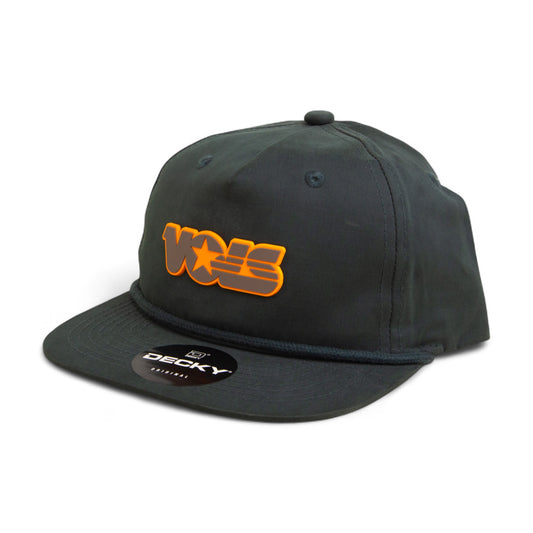 Tennessee Volunteers Retro VOLS Star Charcoal 3D Classic Rope Hat- Charcoal