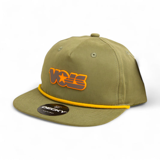 Tennessee Volunteers Retro VOLS Star Charcoal 3D Classic Rope Hat- Loden/ Amber