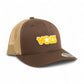 Tennessee Volunteers Retro VOLS Star Orange 3D YP Snapback Trucker Hat- Brown/ Tan