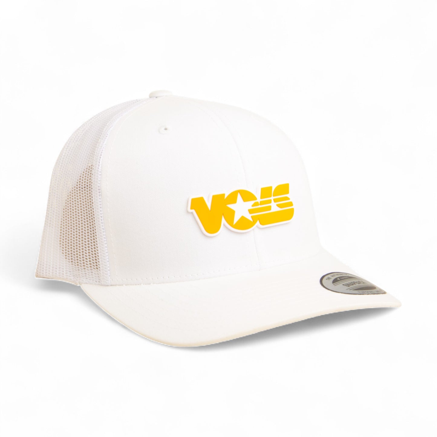 Tennessee Volunteers Retro VOLS Star Orange 3D YP Snapback Trucker Hat- White