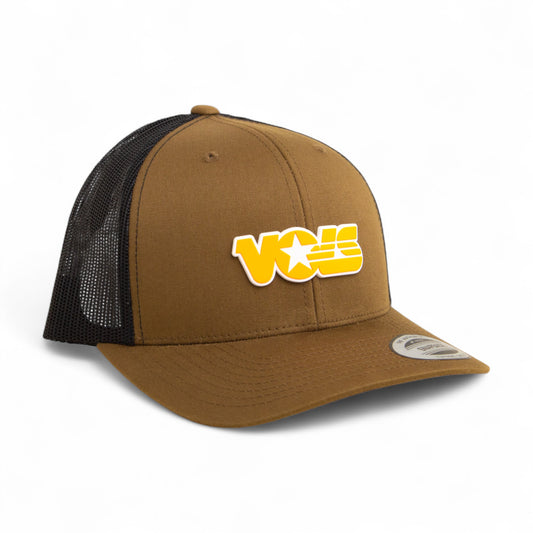 Tennessee Volunteers Retro VOLS Star Orange 3D YP Snapback Trucker Hat- Coyote/ Black