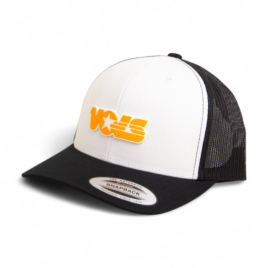 Tennessee Volunteers Retro VOLS Star Orange 3D YP Snapback Trucker Hat- White/ Black
