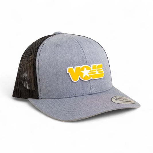 Tennessee Volunteers Retro VOLS Star Orange 3D YP Snapback Trucker Hat- Heather Grey/ Black