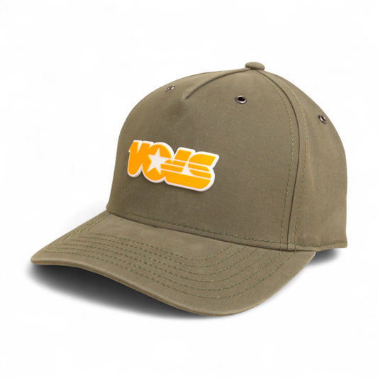 Tennessee Volunteers Retro VOLS Star Orange 3D Snapback Canvas Hat- Olive