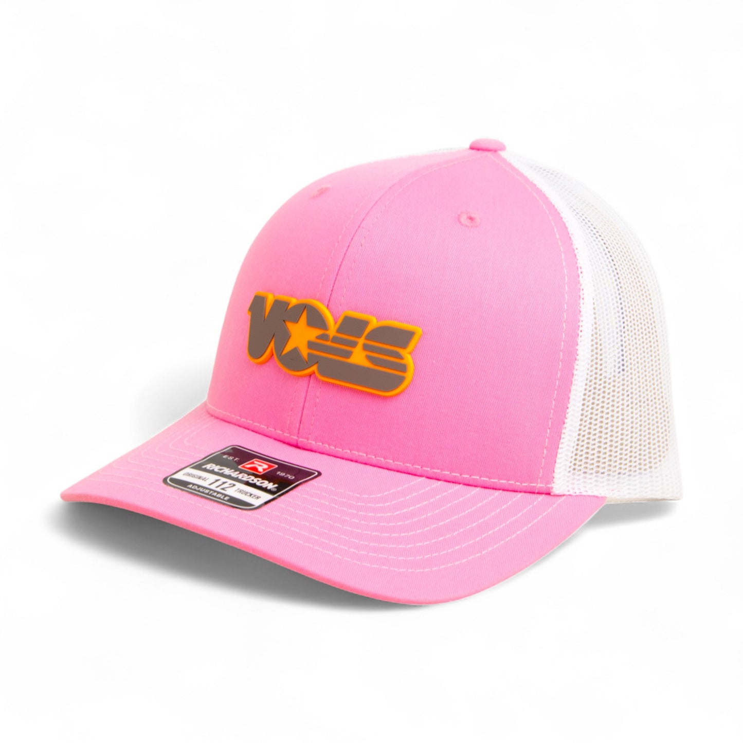 Tennessee Volunteers Retro VOLS Star Charcoal 3D Snapback Trucker Hat- Pink/ White