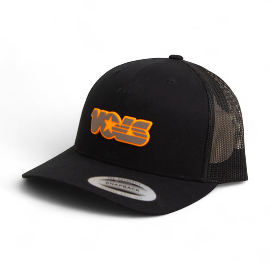 Tennessee Volunteers Retro VOLS Star Charcoal 3D YP Snapback Trucker Hat- Black