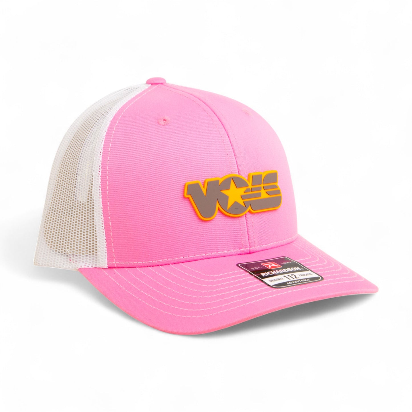 Tennessee Volunteers Retro VOLS Star Charcoal 3D Snapback Trucker Hat- Pink/ White