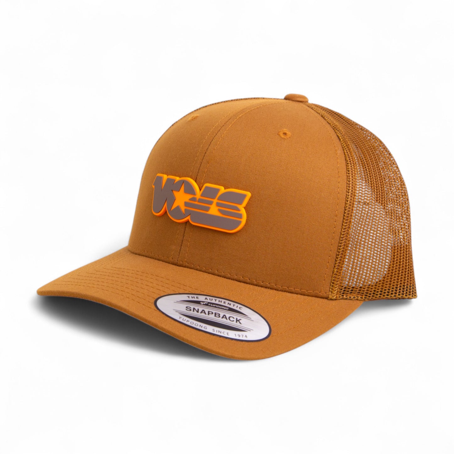Tennessee Volunteers Retro VOLS Star Charcoal 3D YP Snapback Trucker Hat- Carmel