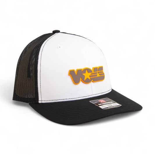 Tennessee Volunteers Retro VOLS Star Charcoal 3D Snapback Trucker Hat- White/ Black