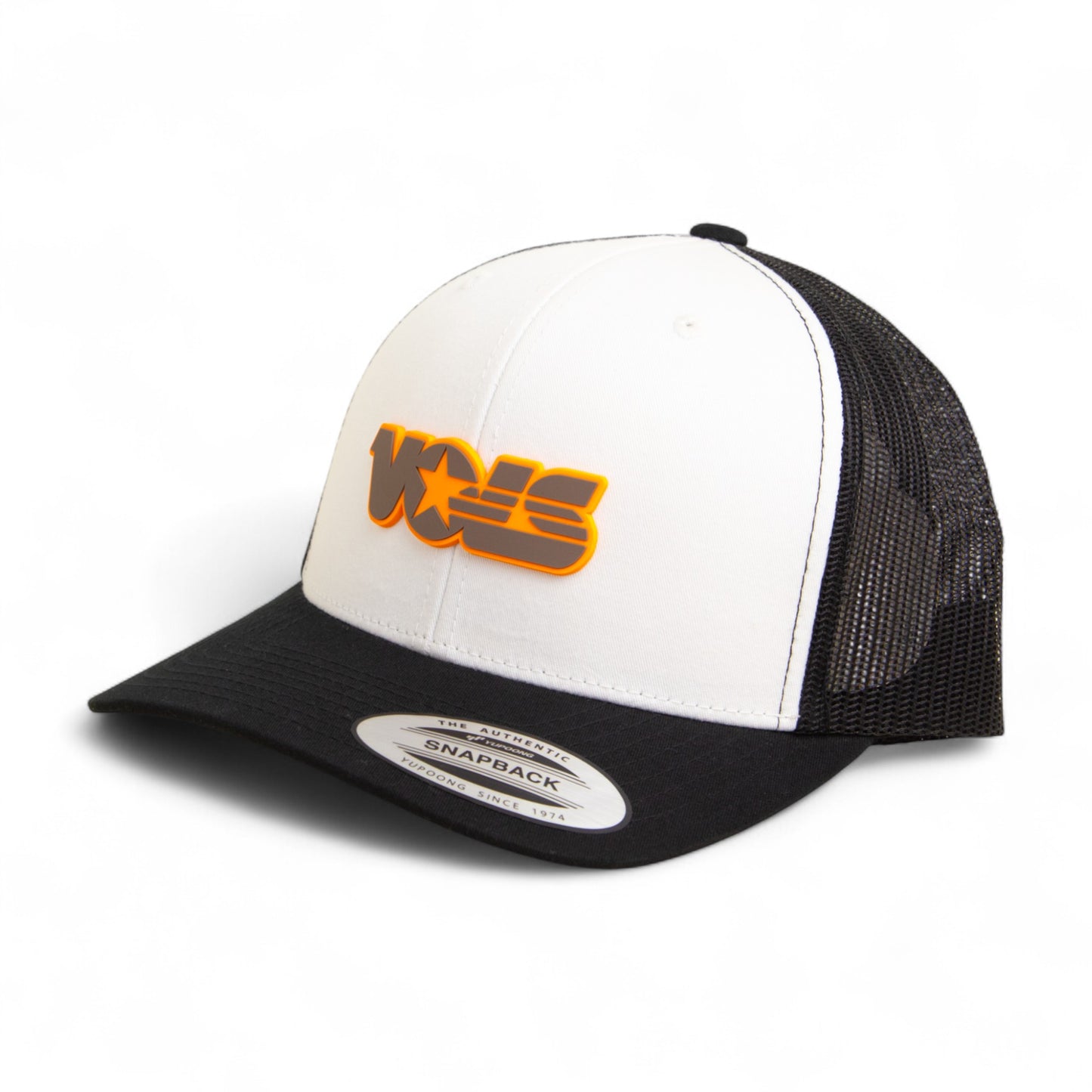 Tennessee Volunteers Retro VOLS Star Charcoal 3D YP Snapback Trucker Hat- White/ Black