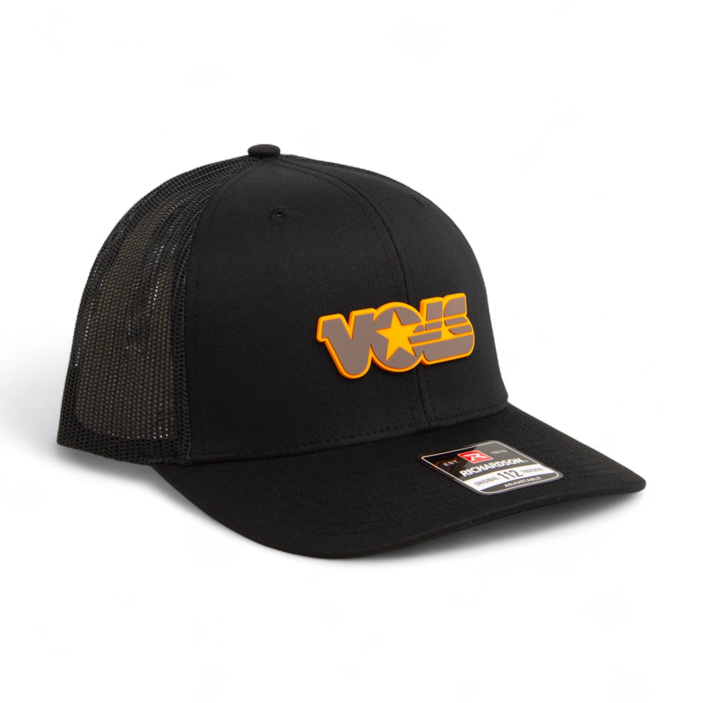Tennessee Volunteers Retro VOLS Star Charcoal 3D Snapback Trucker Hat- Black