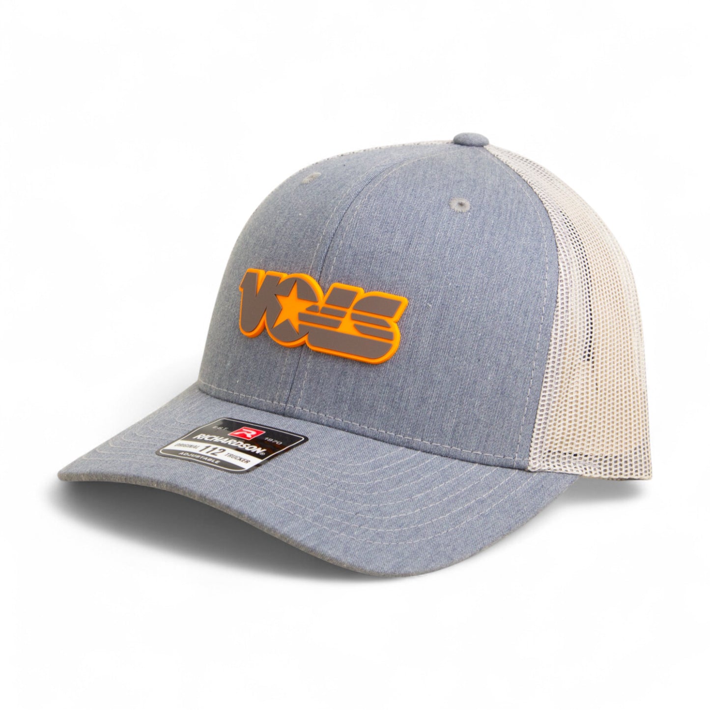 Tennessee Volunteers Retro VOLS Star Charcoal 3D Snapback Trucker Hat- Heather Grey/ Light Grey