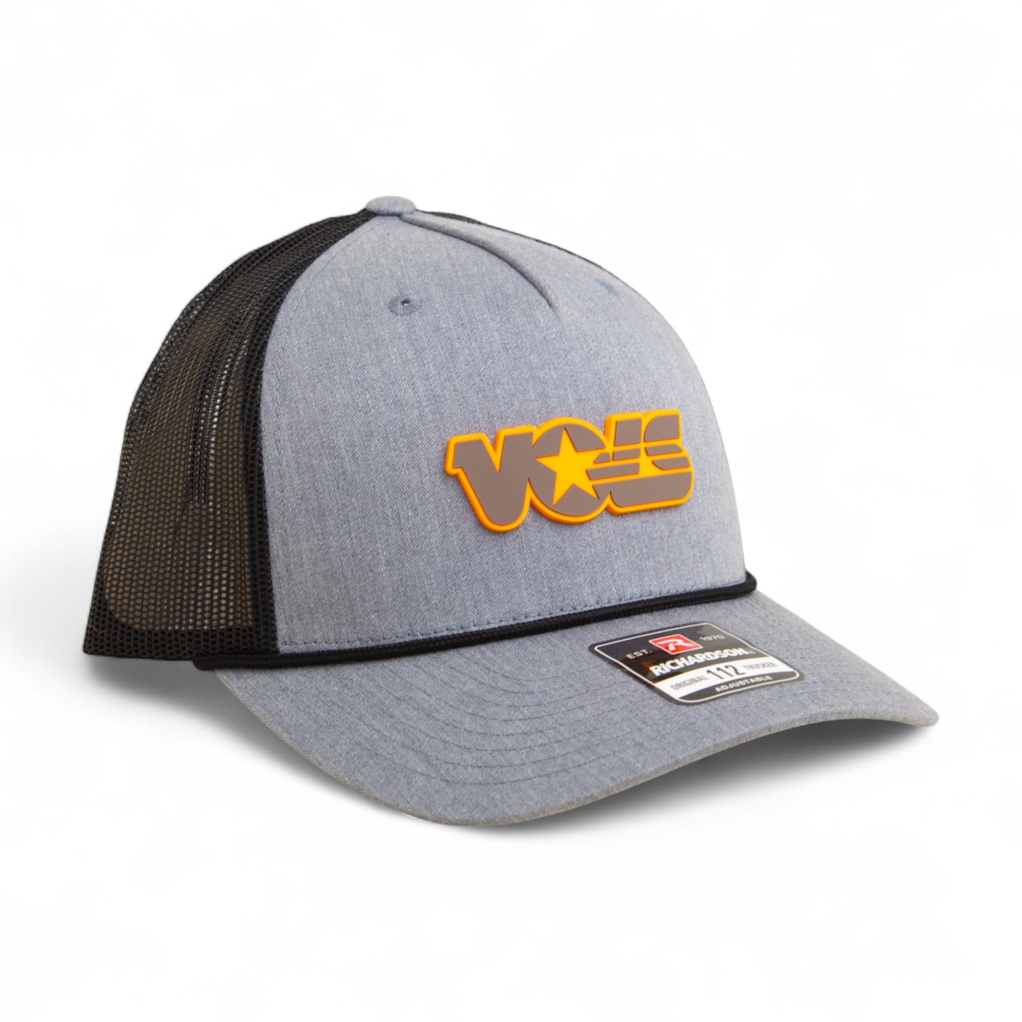 Tennessee Volunteers Retro VOLS Star Charcoal 3D Snapback Trucker Rope Hat- Heather Grey/ Black