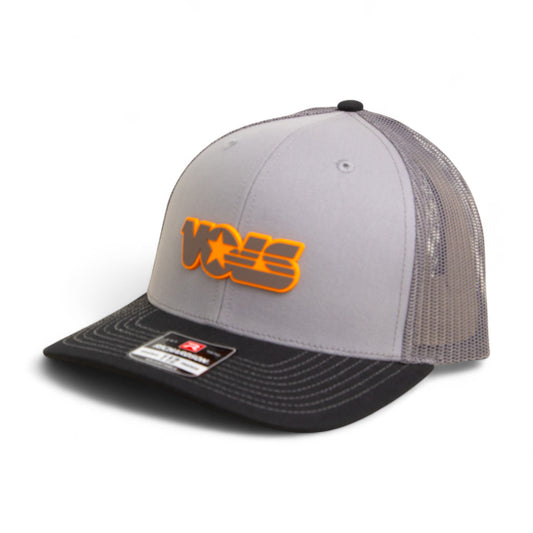 Tennessee Volunteers Retro VOLS Star Charcoal 3D Snapback Trucker Hat- Grey/ Charcoal/ Black
