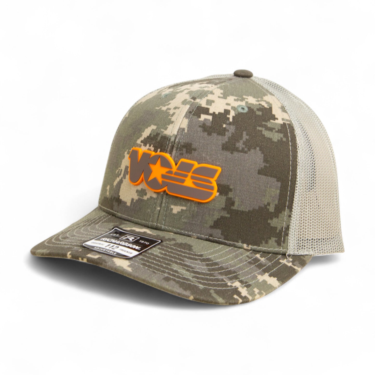 Tennessee Volunteers Retro VOLS Star Charcoal 3D Snapback Trucker Hat- Military Digital Camo