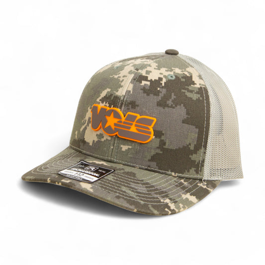 Tennessee Volunteers Retro VOLS Star Charcoal 3D Snapback Trucker Hat- Military Digital Camo