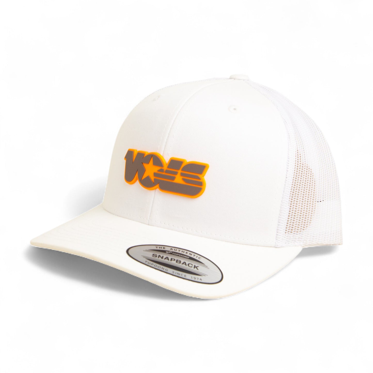 Tennessee Volunteers Retro VOLS Star Charcoal 3D YP Snapback Trucker Hat- White