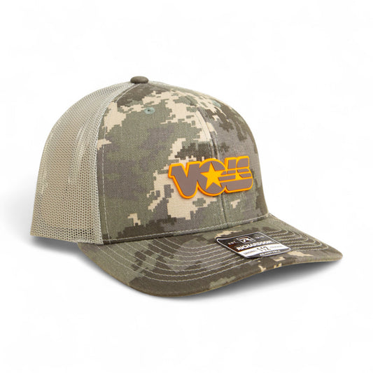 Tennessee Volunteers Retro VOLS Star Charcoal 3D Snapback Trucker Hat- Military Digital Camo