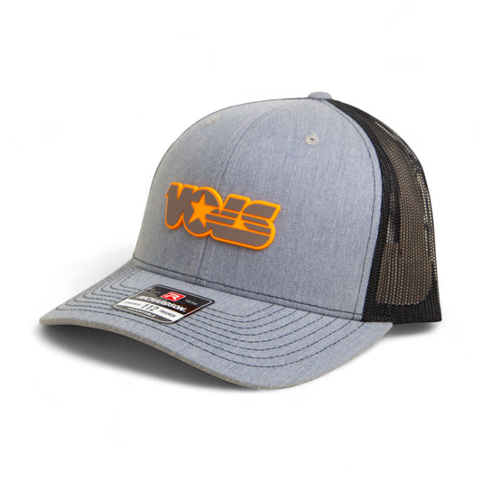 Tennessee Volunteers Retro VOLS Star Charcoal 3D Snapback Trucker Hat- Heather Grey/ Black