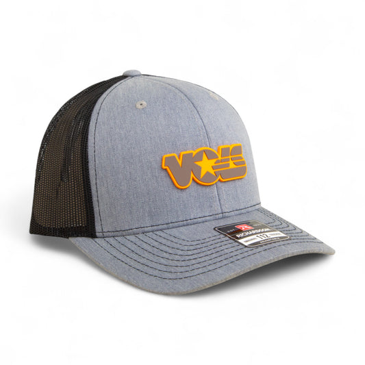 Tennessee Volunteers Retro VOLS Star Charcoal 3D Snapback Trucker Hat- Heather Grey/ Black