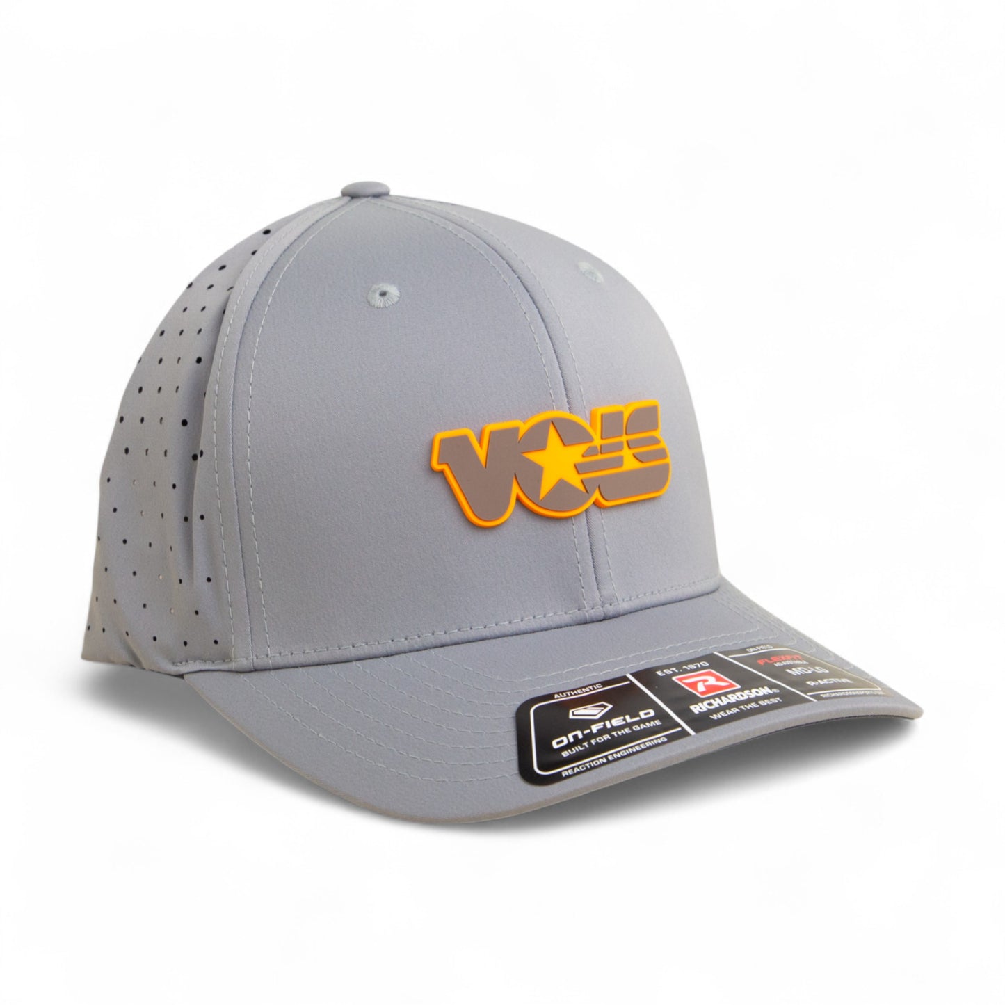 Tennessee Volunteers Retro VOLS Star Charcoal 3D Laser Perf R-Flex Cap- Grey