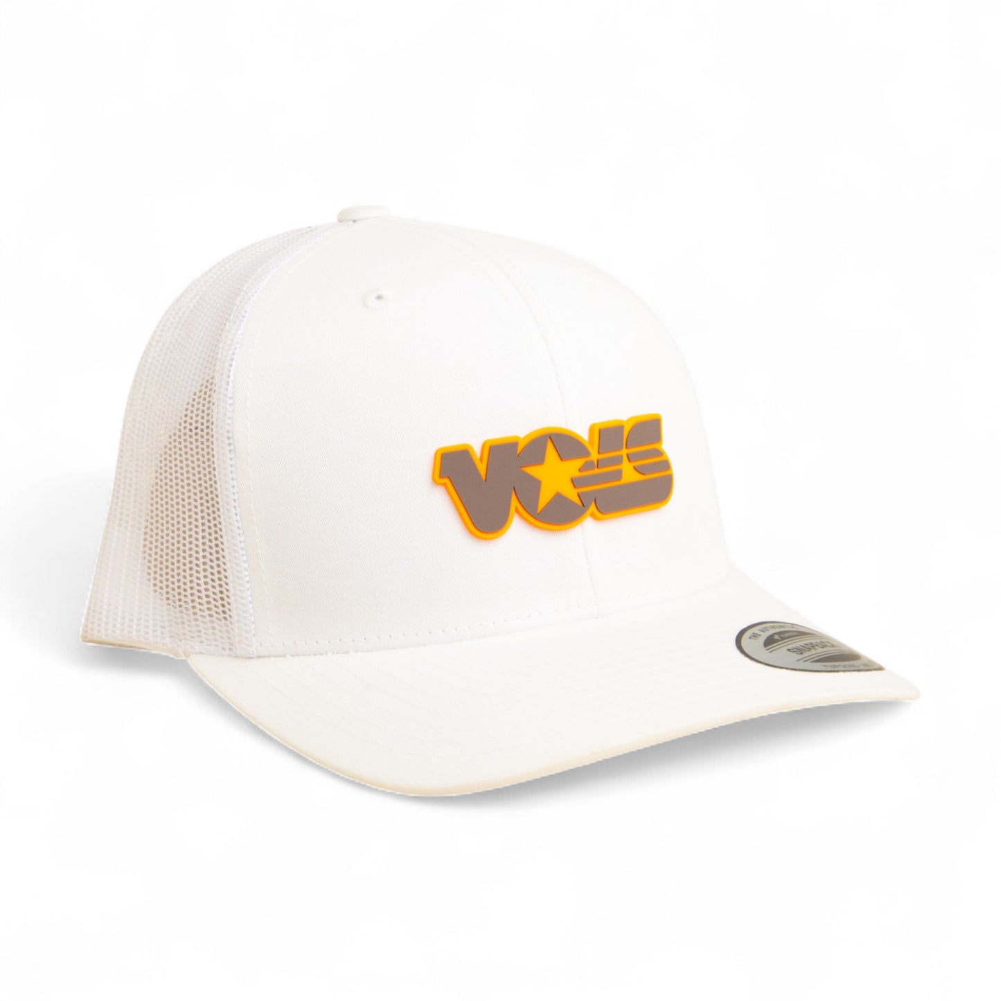 Tennessee Volunteers Retro VOLS Star Charcoal 3D YP Snapback Trucker Hat- White