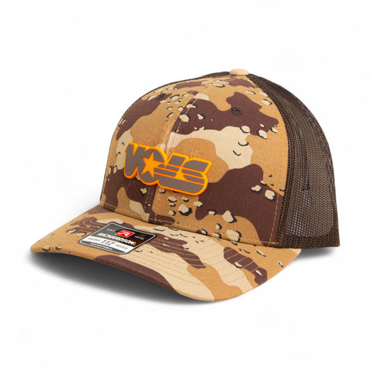 Tennessee Volunteers Retro VOLS Star Charcoal 3D Snapback Trucker Hat- Desert Camo/ Brown